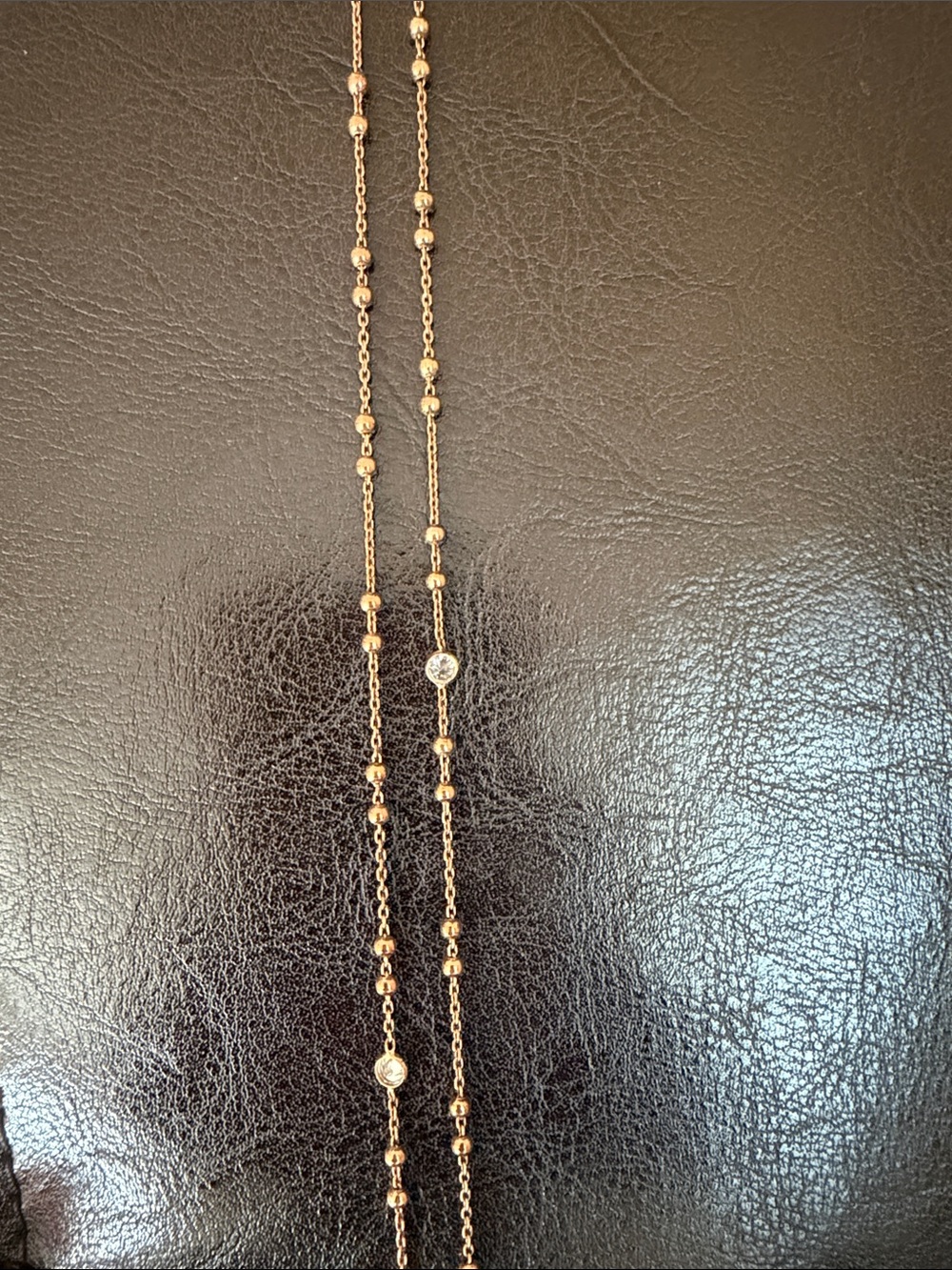 Delicate Rose Gold Layered Necklace - Women Jackets & Coats Accessory - Picture 2 of 6